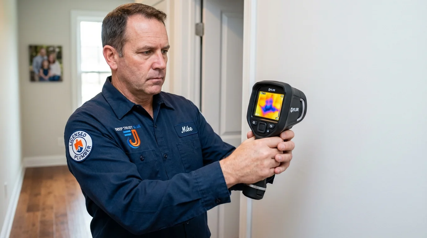 Thermal imaging leak detection by Johns Plumbing LLC in Ansonia